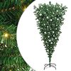 vidaXL Ondersteboven kunst kerstboom met ballenset Groen 180 cm PVC