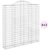 vidaXL Schanskorven 13 st gewelfd 200x30x200/220 cm ijzer