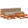 vidaXL Tuin loungeset 5 st Wax Bruin Den Massief grenenhout