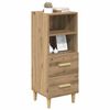 vidaXL Dressoir artisanaal eikenkleurig 34 x 34.5 x 90 cm Bewerkt hout
