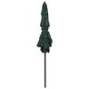 vidaXL Parasol 3-laags met aluminium paal 2x2 m groen
