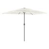 vidaXL Parasol met stalen paal 300x200x250 cm wit