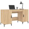 vidaXL Bureau 140x50x75 cm bewerkt hout sonoma eikenkleurig