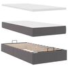 vidaXL Ottomaanse bed met matras 90x190cm kunstleer grijs