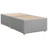 vidaXL Boxspring met matras stof lichtgrijs 80x200 cm