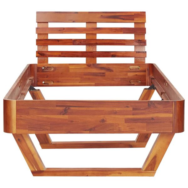 vidaXL Bedframe massief acaciahout 100x200 cm