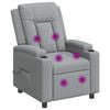 vidaXL Massage-relaxstoel Lichtgrijs 75 x 95 x 100 cm Stof