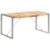 vidaXL Eettafel 160x80x75 cm massief ruw mangohout