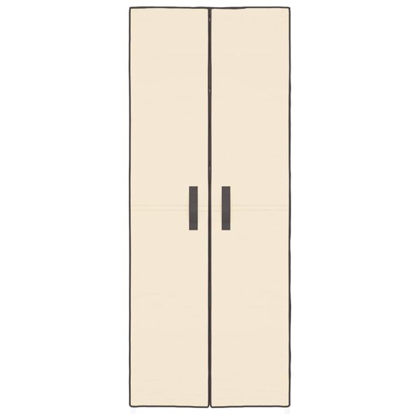 vidaXL Schoenenkast 60x30x166 cm stof crèmekleurig