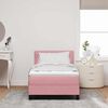 vidaXL LED Box Spring Bed met matras met LED Roze 90 x 200 cm Fluweel
