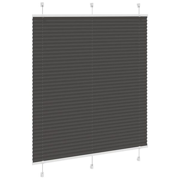 vidaXL Pliss&eacute; rolgordijn 115x100cm stofbreedte 114,4cm polyester zwart