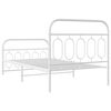 vidaXL Bedframe met hoofd- en voeteneinde metaal wit 100x190 cm