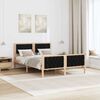 vidaXL Bedframe met hoofdeinde Zwart 140 x 190 cm Massief grenenhout