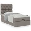 vidaXL Ottoman bed met matras 90x190cm stof taupe