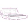vidaXL Bedframe zonder matras "Hvar" stof donkerbruin 200x200 cm
