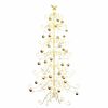 vidaXL Metalen kerstboom met standaard Goud 215 cm Poedergecoat staal