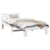 vidaXL Bedframe met hoofdeinde Wit 75 x 190 cm Massief grenenhout