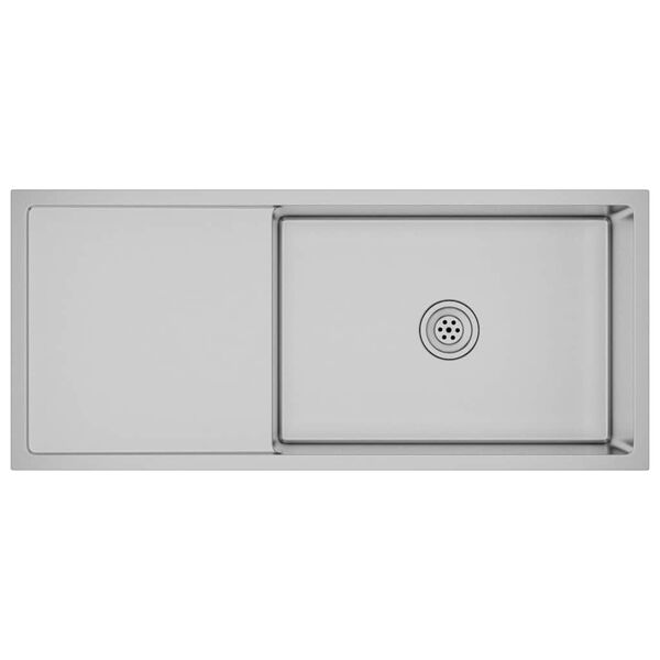 vidaXL Gootsteen handgemaakt roestvrij staal