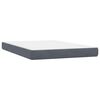 vidaXL Boxspring met matras fluweel donkergrijs 140x210 cm