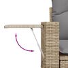 vidaXL 12-delige Loungeset met kussens poly rattan beige