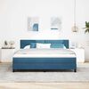 vidaXL Boxspringbed met matras Donkerblauw 180 x 200 cm Fluweel
