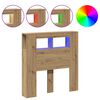 vidaXL Hoofdeinde met LED 100x18,5x103,5 cm hout artisanaal eikenkleur