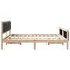 vidaXL Bedframe met hoofdeinde Donkergrijs 180 x 200 cm Stof