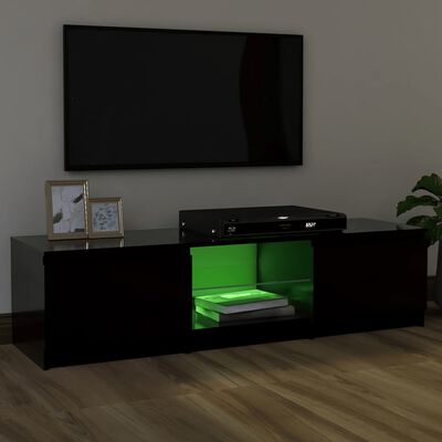 vidaXL Tv-meubel met LED-verlichting 120x30x35,5 cm zwart