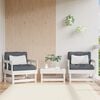 vidaXL Tuinstoelen 2 st massief grenenhout wit