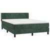 vidaXL Boxspring met matras fluweel donkergroen 140x190 cm