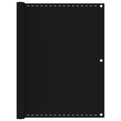 vidaXL Balkonscherm 120x500 cm HDPE zwart