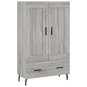 vidaXL Hoge kast 69,5x31x115 cm bewerkt hout grijs sonoma eikenkleurig