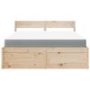 vidaXL Bed met lades en matras massief grenenhout 140x200 cm