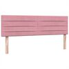 vidaXL Boxspring met matras fluweel roze 160x220 cm
