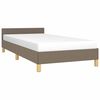 vidaXL Bedframe met hoofdeinde zonder matras 90x200 cm stof taupe