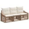 vidaXL Tuinbankenset 3 st Beige poly rattan