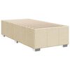 vidaXL Boxspring met matras stof cr&egrave;mekleurig 90x200 cm