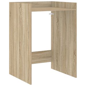 vidaXL Wasmachinekast met opslag Sonoma 67,5 x 62 x 97 cm Bewerkt hout