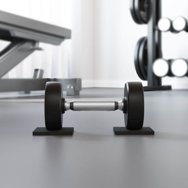 vidaXL Rubber granulaat patio pad Zwart 6 x 9 x 0,8 cm Rubber