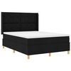 vidaXL Boxspringbed met LED-stripverlichting Zwart 160 x 200 cm Stof