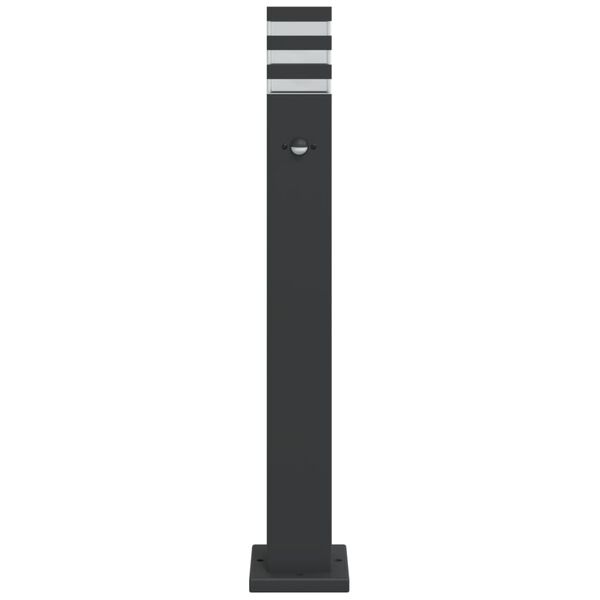 vidaXL Vloerlampen voor buiten 3 st met sensor 80 cm aluminium zwart