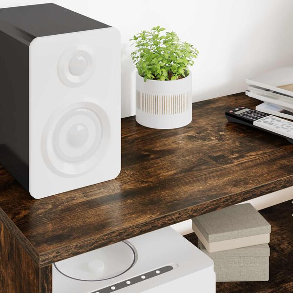 vidaXL TV-kast Gerookt eiken 100 x 30 x 40 cm Bewerkt hout