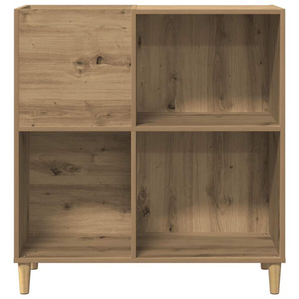 vidaXL Platenkast 84,5x38x89 cm bewerkt hout artisanaal eikenkleur