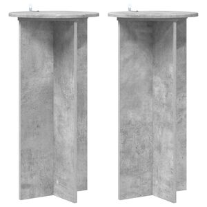 vidaXL Plantenstandaard 2 pcs Betongrijs 40 x 40 x 80 cm Bewerkt hout