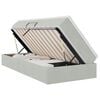 vidaXL Opbergbed met matras met opslag Lichtgrijs 90 x 200 cm Fluweel