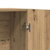 vidaXL Hoge kast 70x31x115 cm bewerkt hout artisanaal eikenkleur