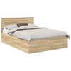 vidaXL Bedframe met hoofdeinde Sonoma Eiken 150 x 200 cm Bewerkt hout
