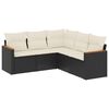 vidaXL Patio Sofa Set 5-zits Black and Cream