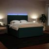 vidaXL Boxspring met matras fluweel donkergroen 180x200 cm