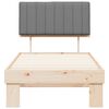 vidaXL Bedframe met Gevoerd Hoofdgedeelte Lichtgrijs 90 x 190 cm